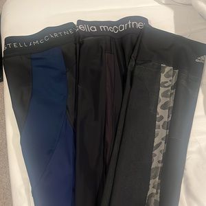 3 Stella McCartney Adidas Tights. Size medium